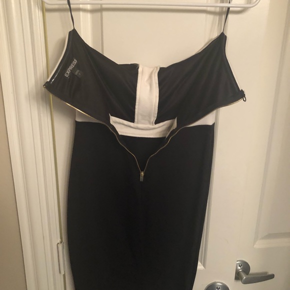 Express Black/White Dress - Picture 6 of 8